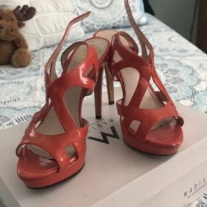 Tangerine high heel sandal